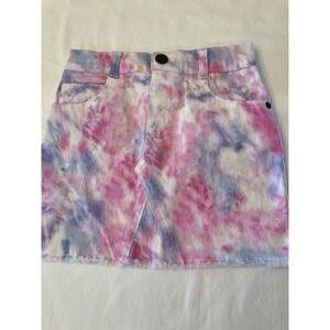 Garanimals Tie‎ Dye Denim Skirt Frayed Hem Cotton Blend Girls Size 4T